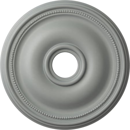 Ekena Millwork Bradford Ceiling Medallion (Canopies up to 4 3/8"), 18 1/8"OD x 3 3/4"ID x 1 1/8"P, Primed White CM18BR